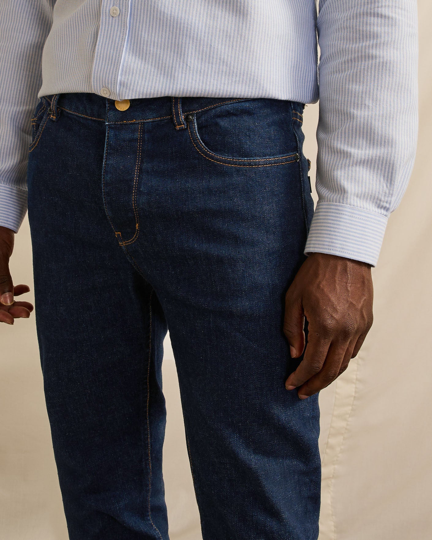 Pantalon denim brut coton recycle & elasthanne - modele DENIM SLIM