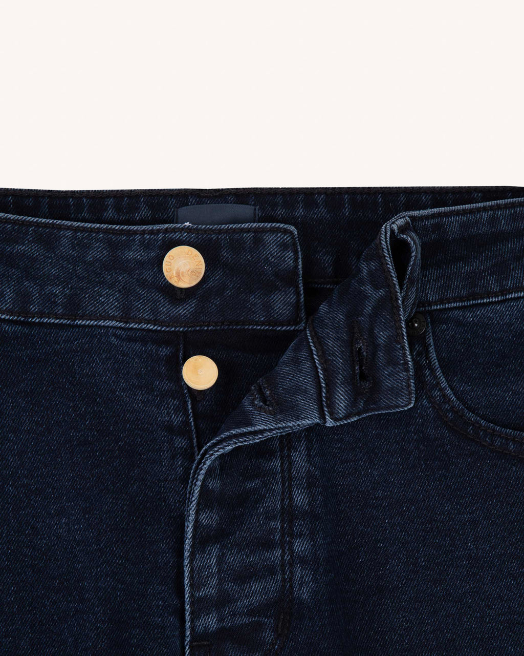 Dark blue recycled cotton & elastane trousers - DENIM SLIM model