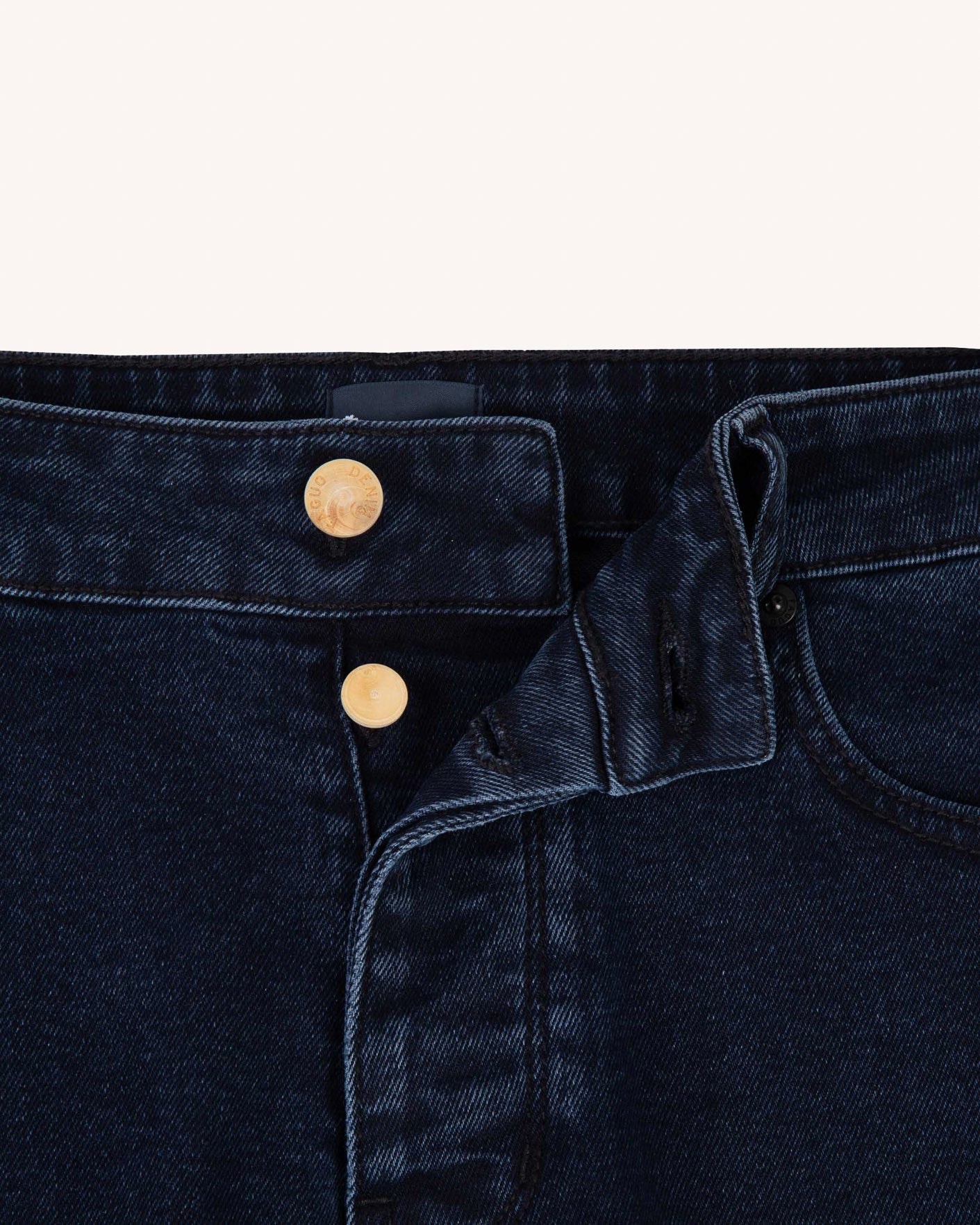 Dark blue recycled cotton & elastane trousers - DENIM SLIM model