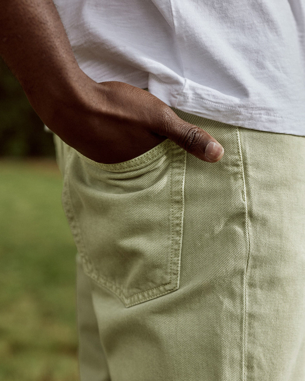 Jean tapered kaki clair