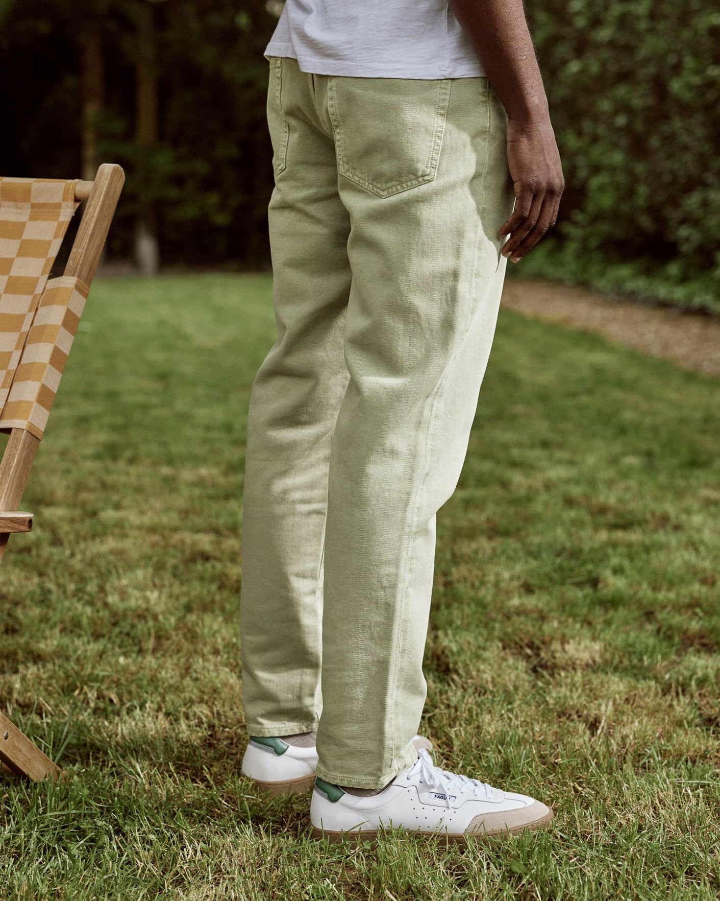 Jean tapered kaki clair