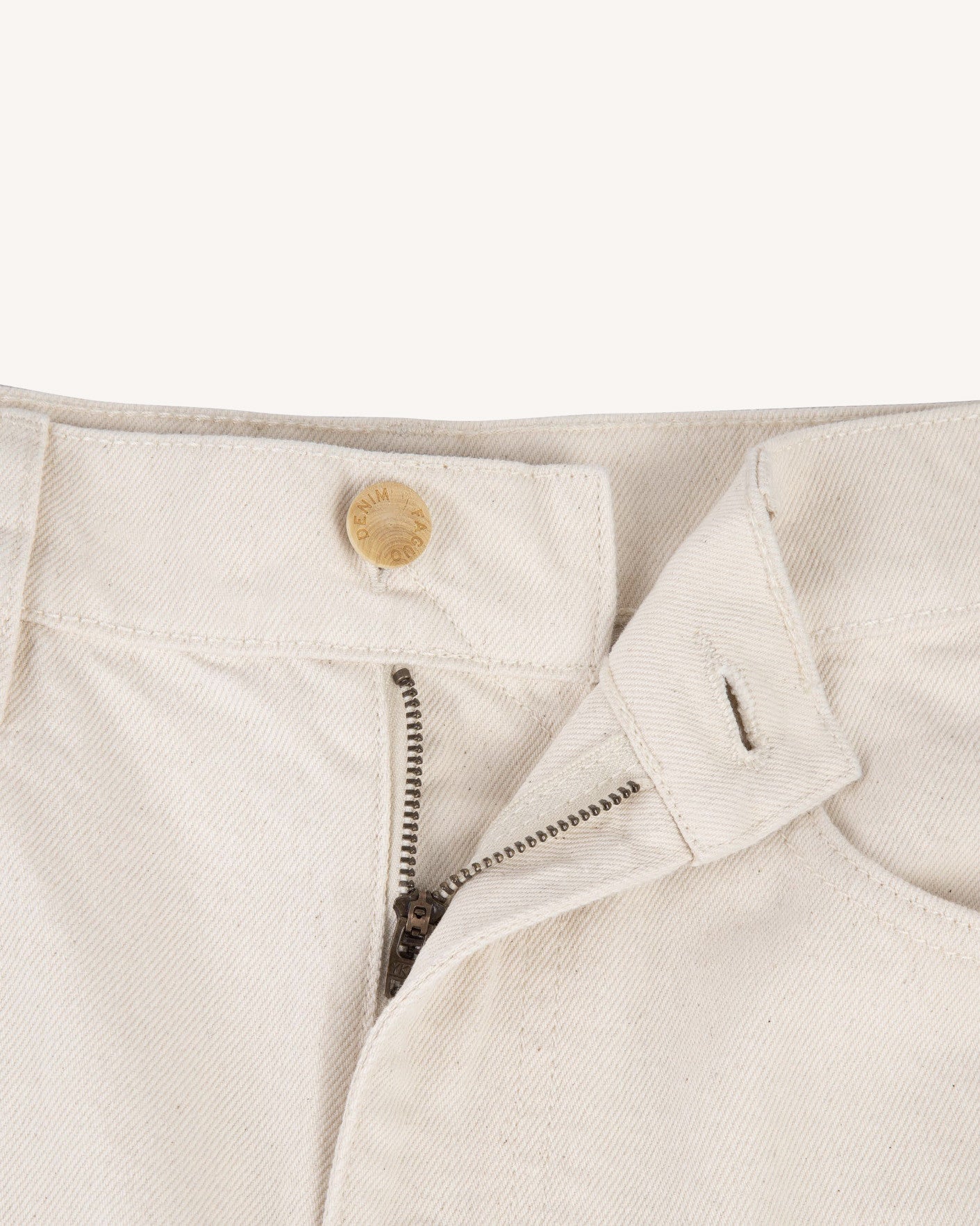 Pantalon ecru coton & coton recycle - modele TAPERED