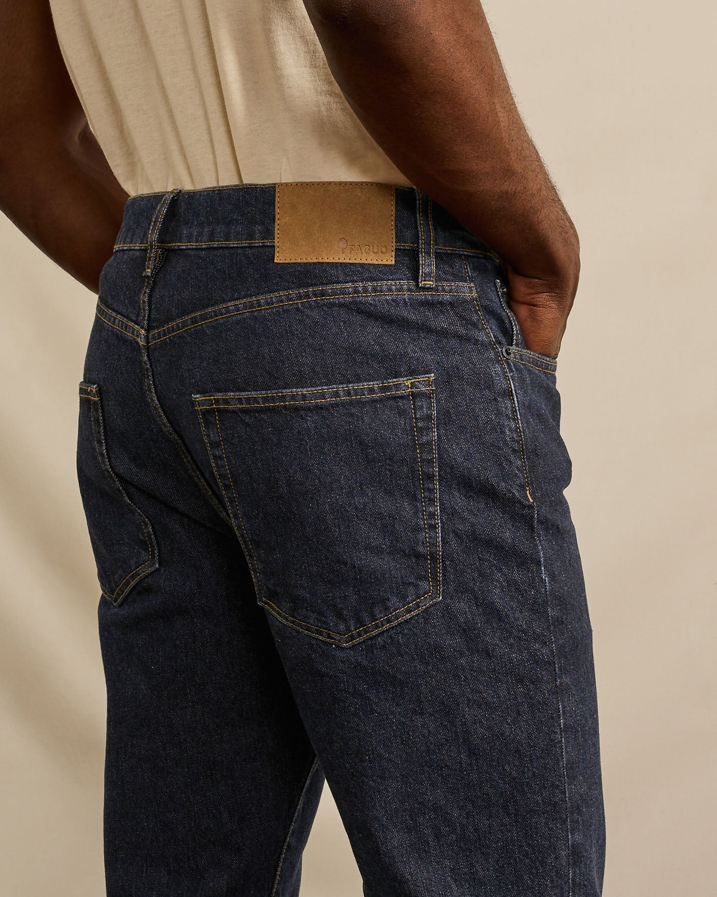 Pantalon denim brut coton regenere - modele DENIM TAPERED