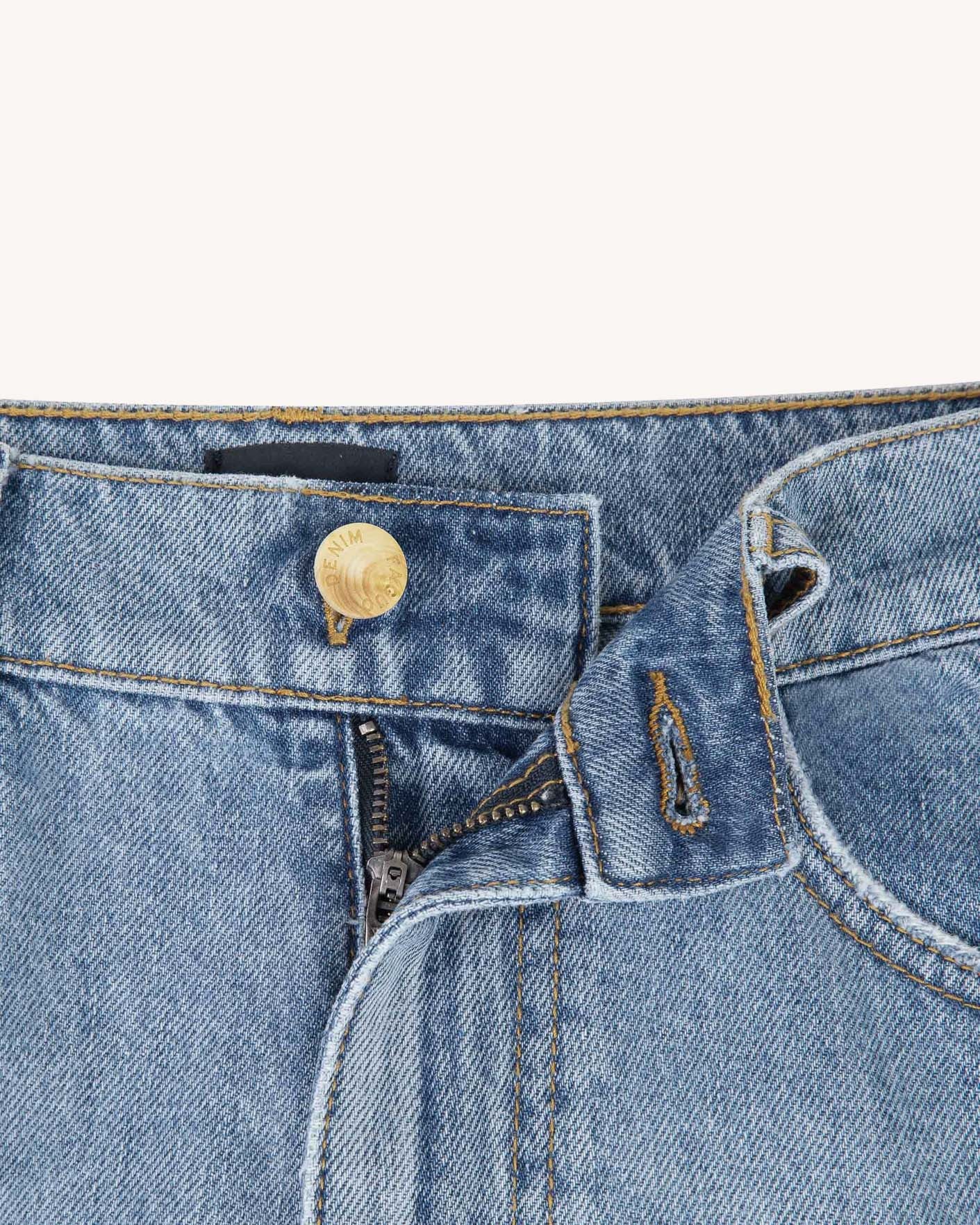 Pantalon denim clair coton recycle - modele DENIM STRAIGHT