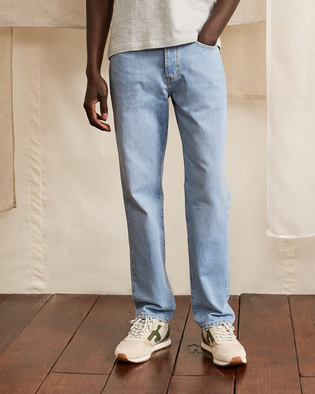 Pantalon denim clair coton recycle - modele DENIM STRAIGHT