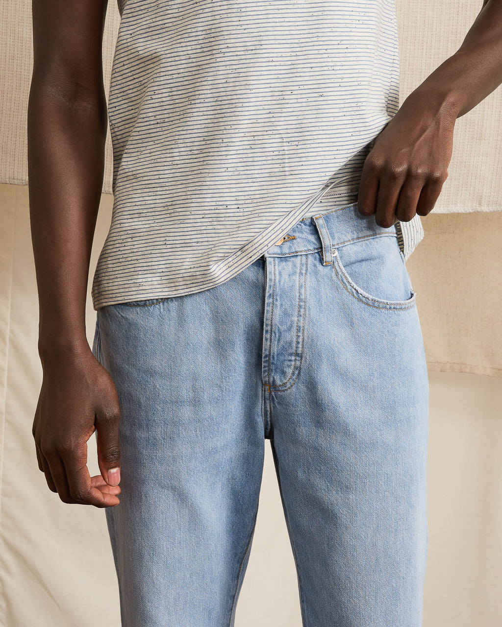 Pantalon denim clair coton recycle - modele DENIM STRAIGHT