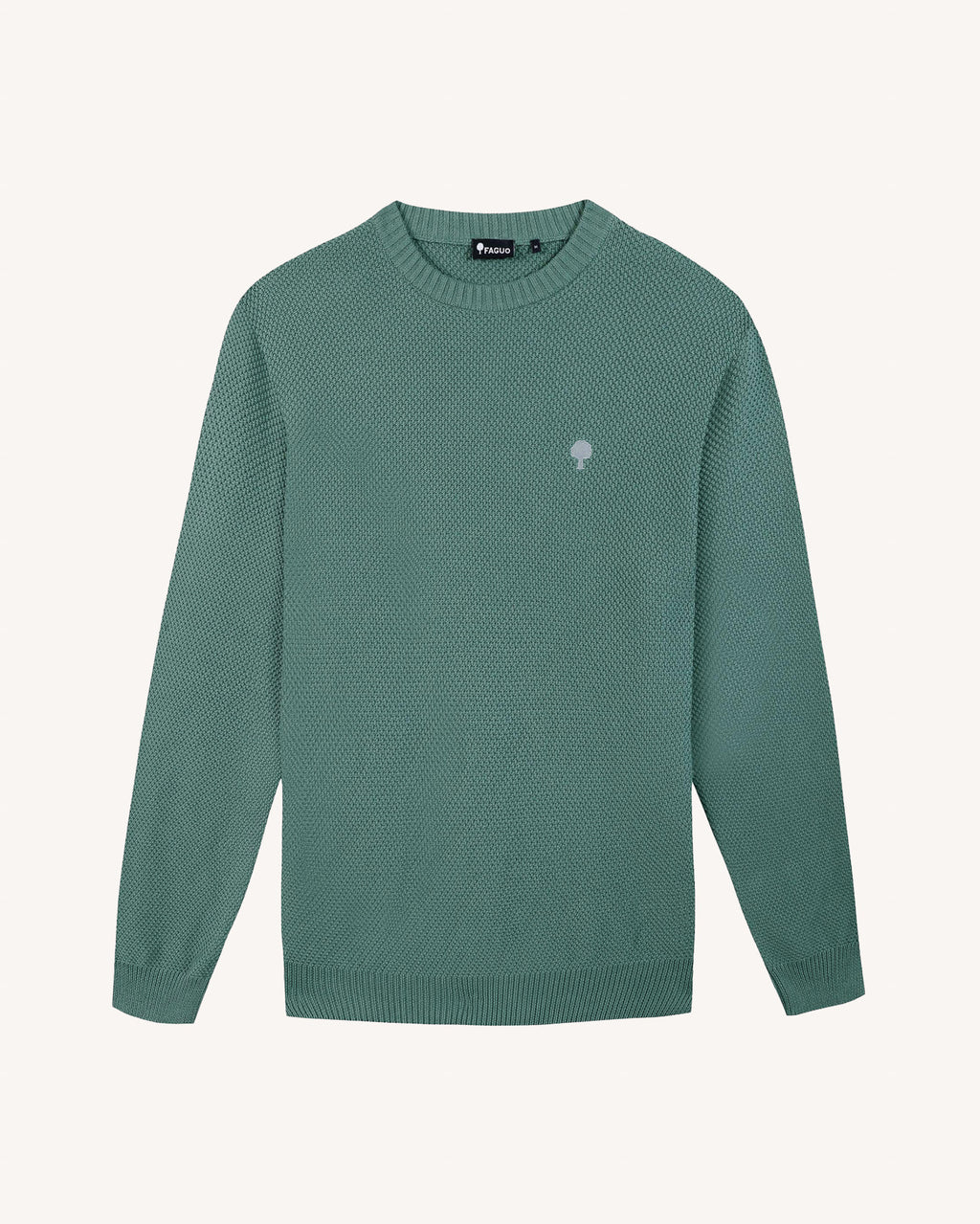 Water green jumper tree embroidery