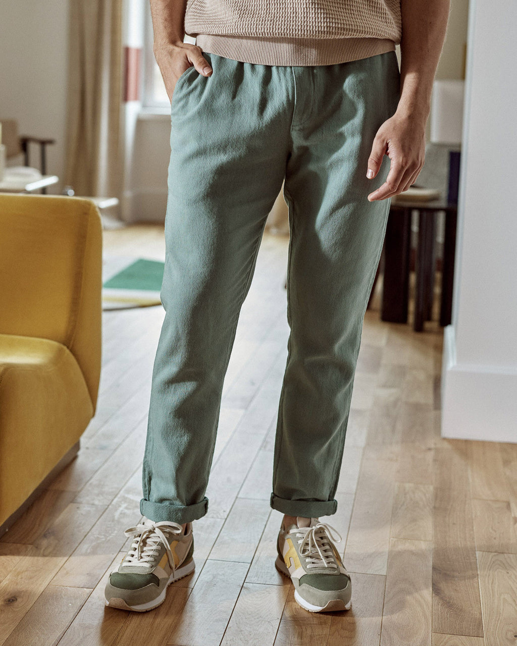 Pantalon vert d'eau