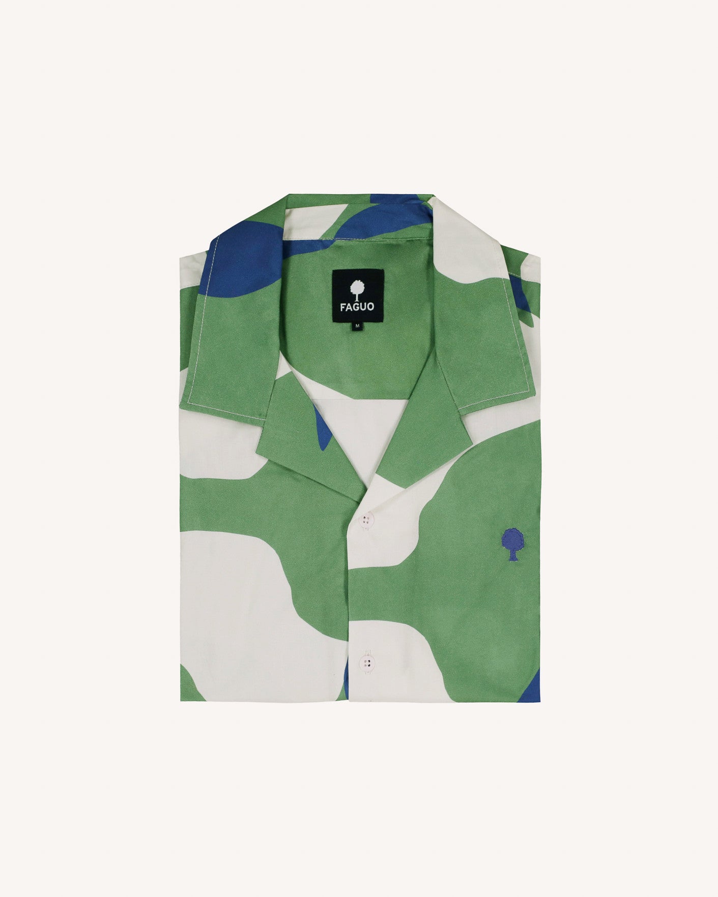 Chemise écrue & verte