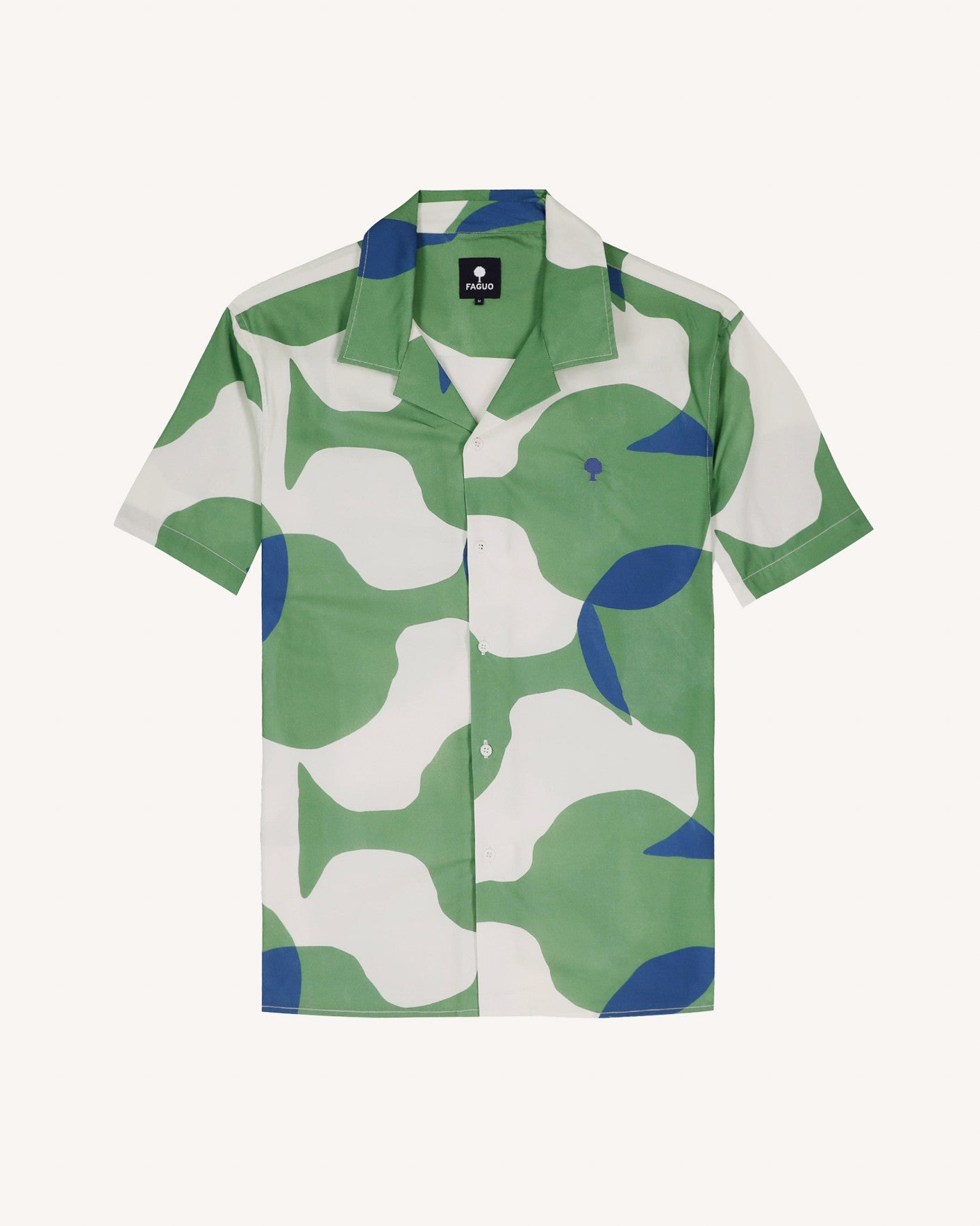 Chemise écrue & verte