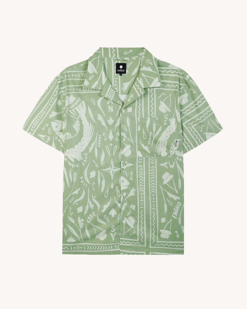Chemise kaki & écrue