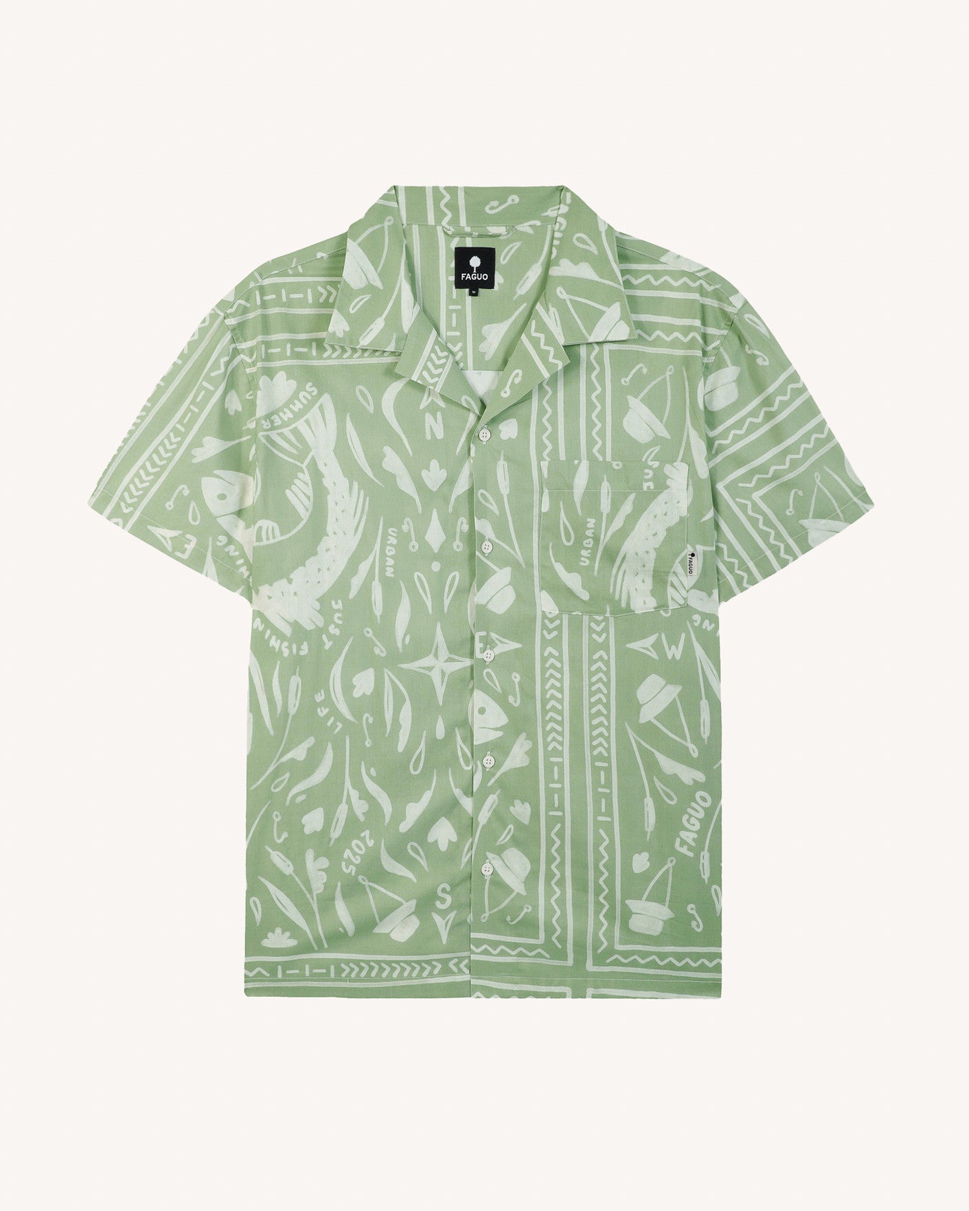 Chemise kaki & écrue