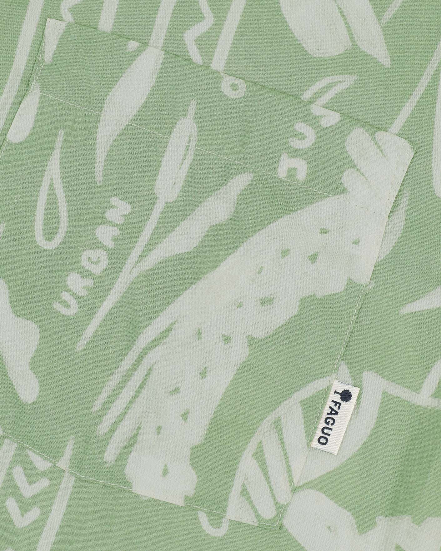 Chemise kaki & écrue