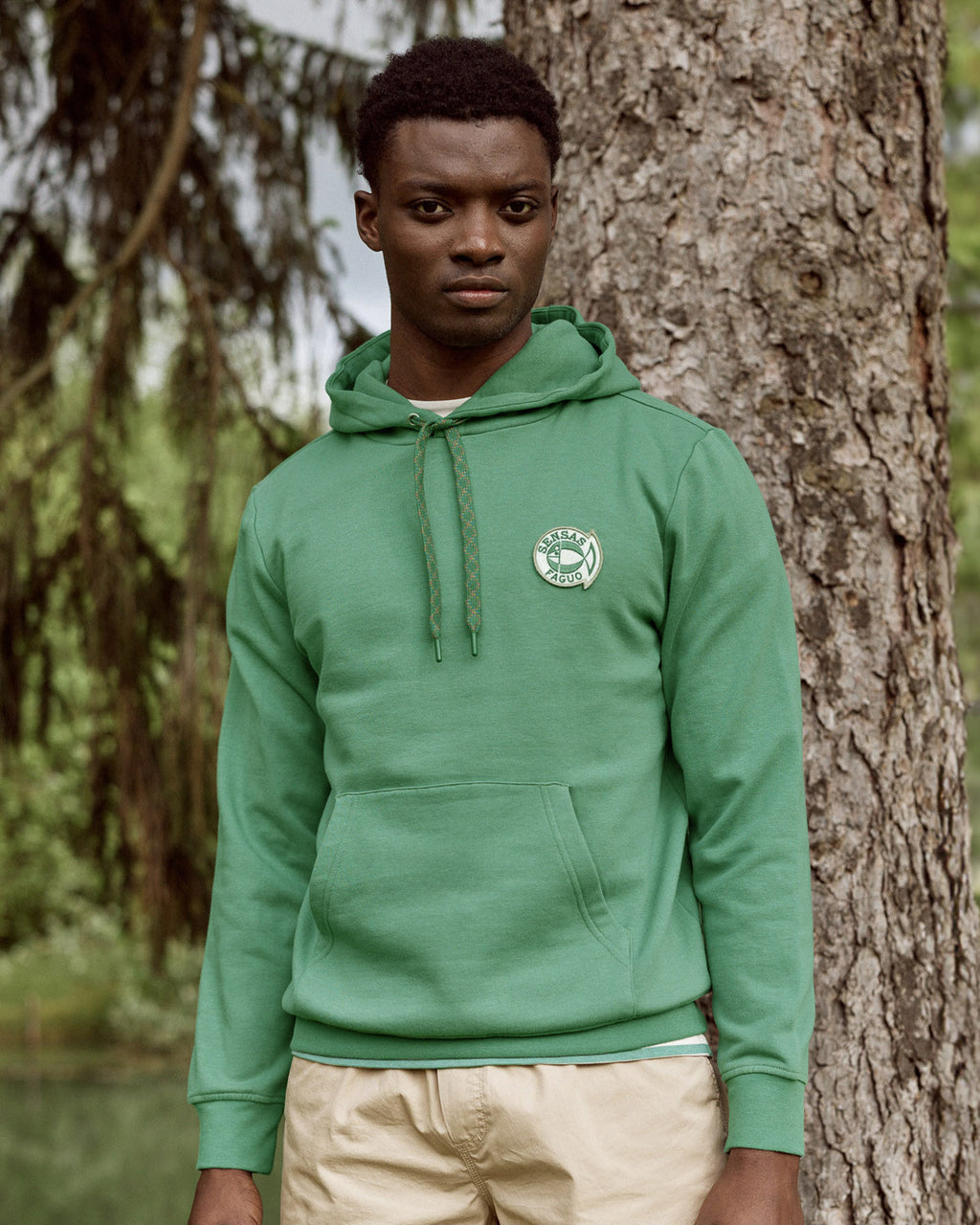 Green hooded sweatshirt Sensas