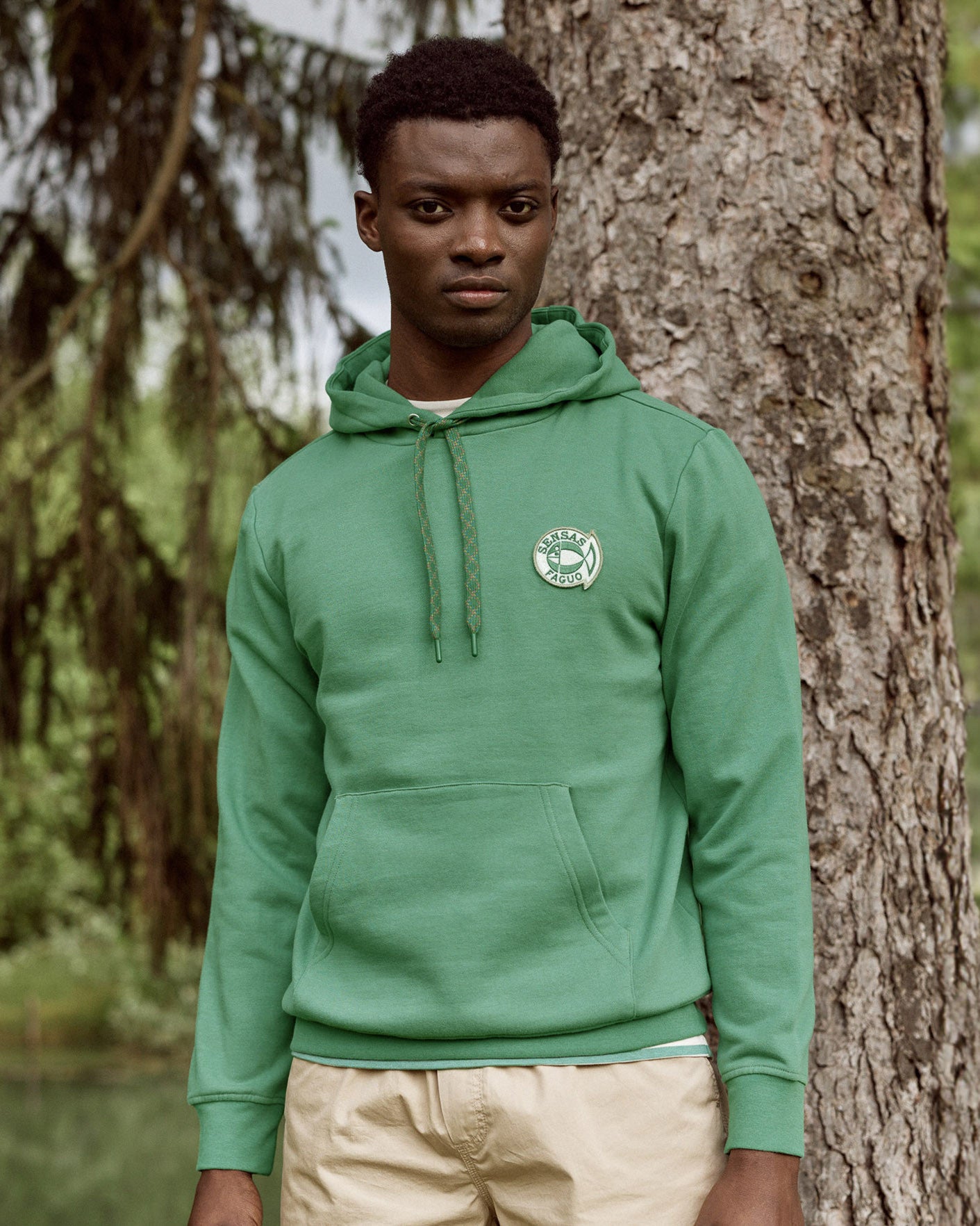 Green hooded sweatshirt Sensas