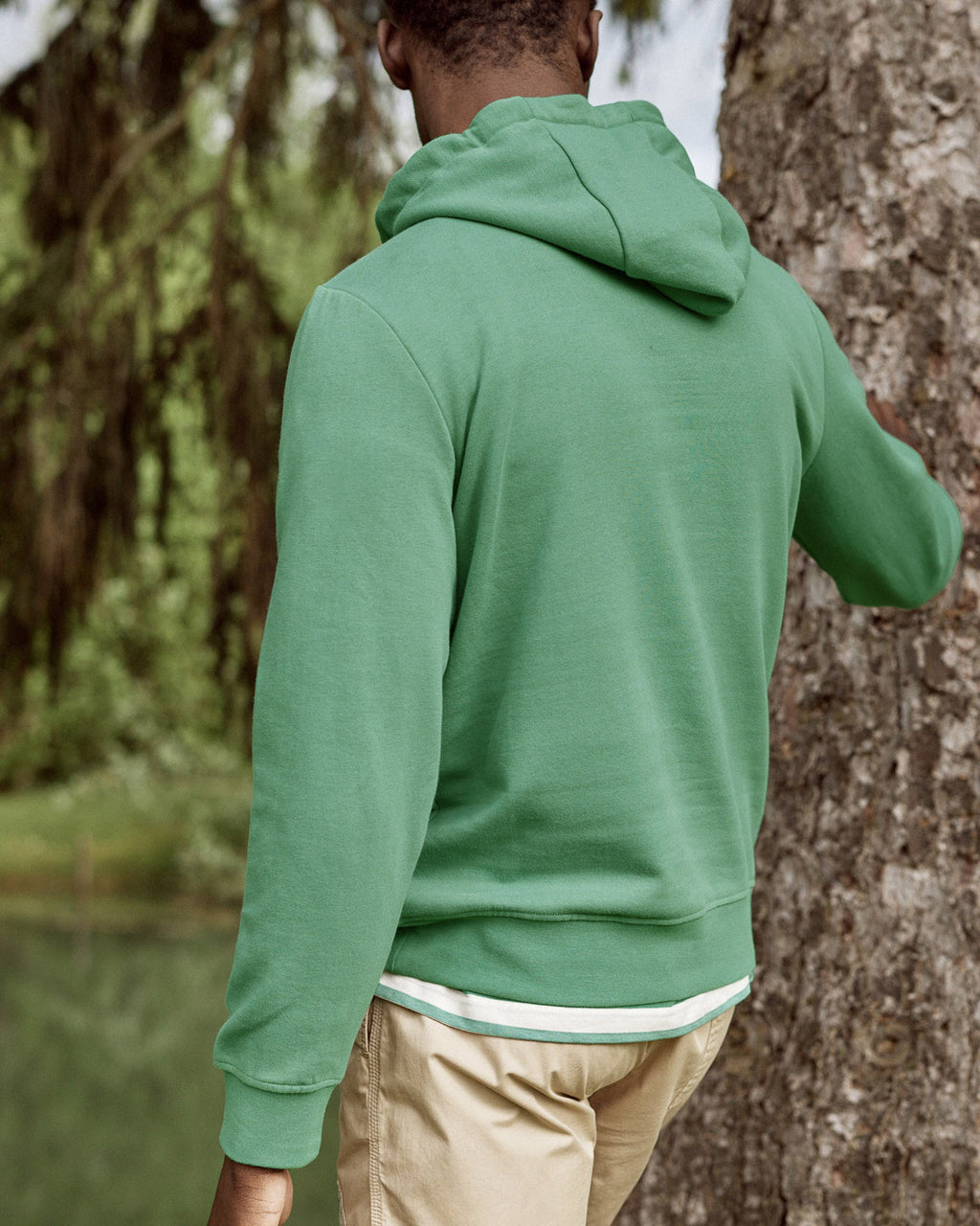 Green hooded sweatshirt Sensas