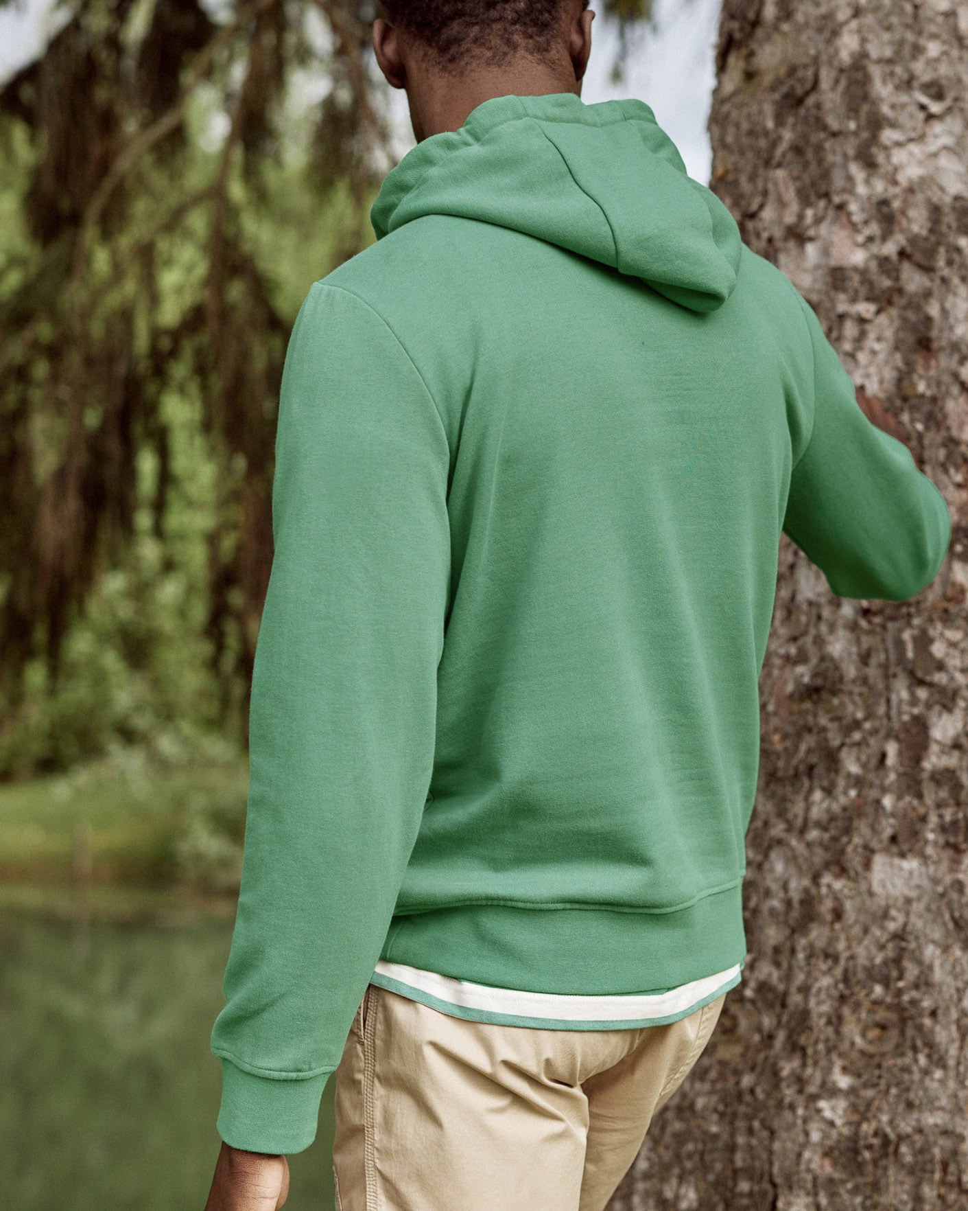 Green hooded sweatshirt Sensas