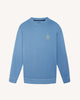 Sky blue sweatshirt in pigment dye