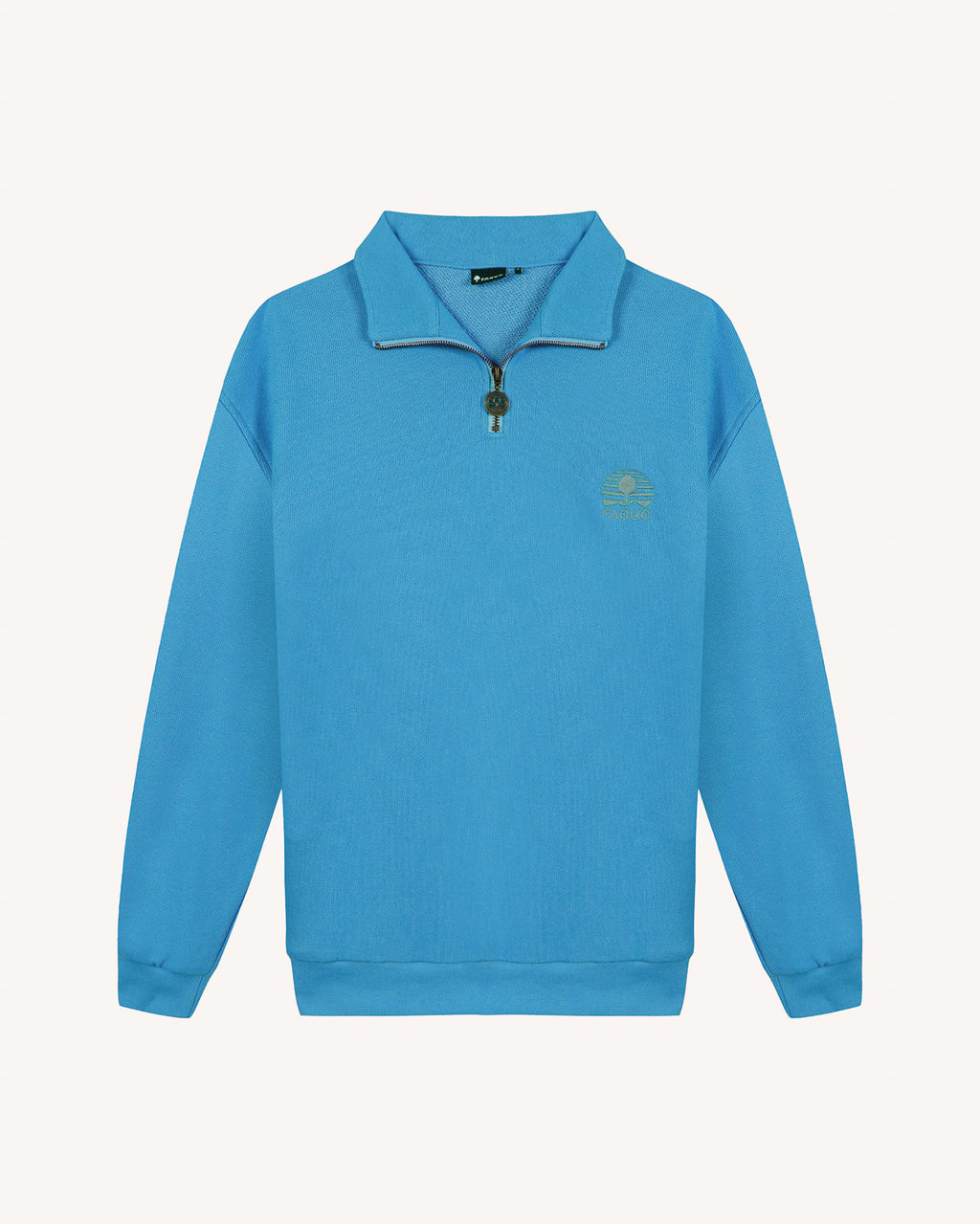 Sweat bleu azur broderie faguo outdoor