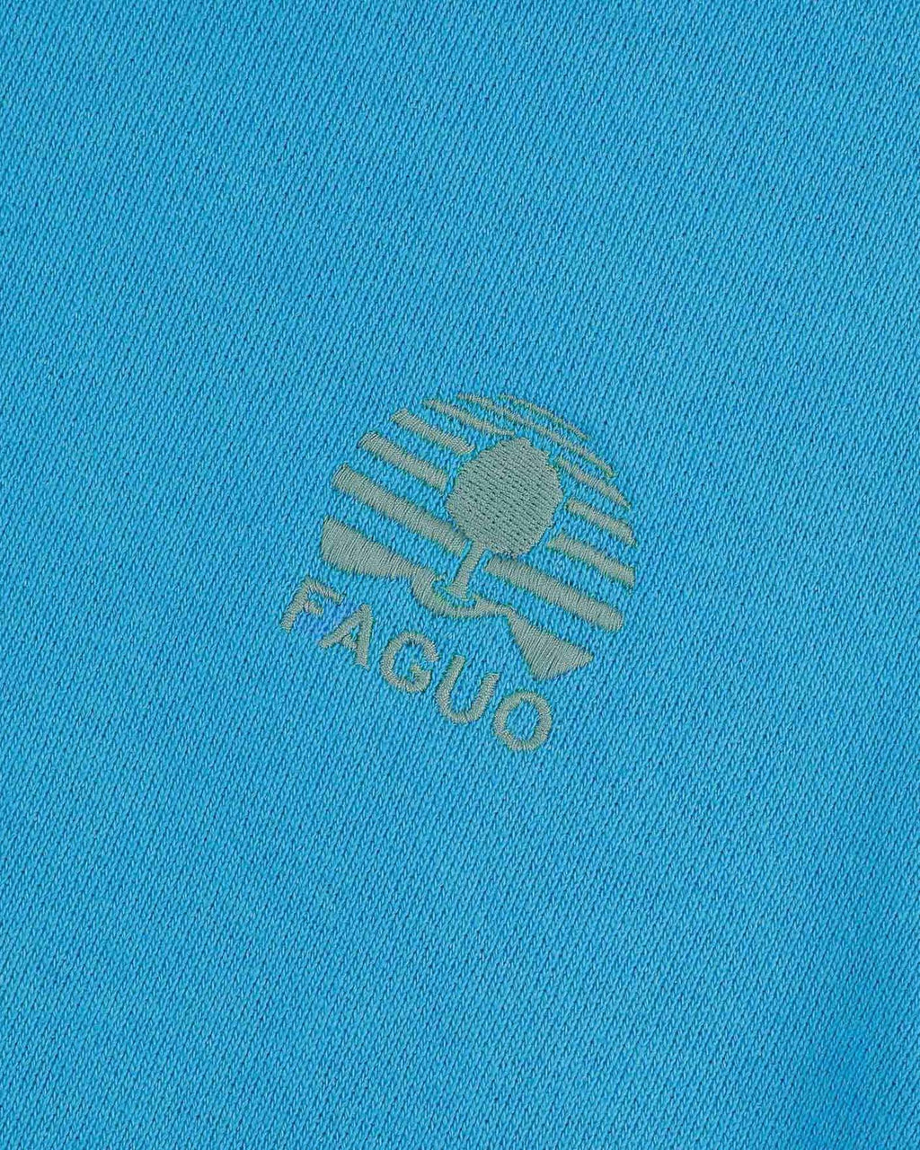 Sweat bleu azur broderie faguo outdoor