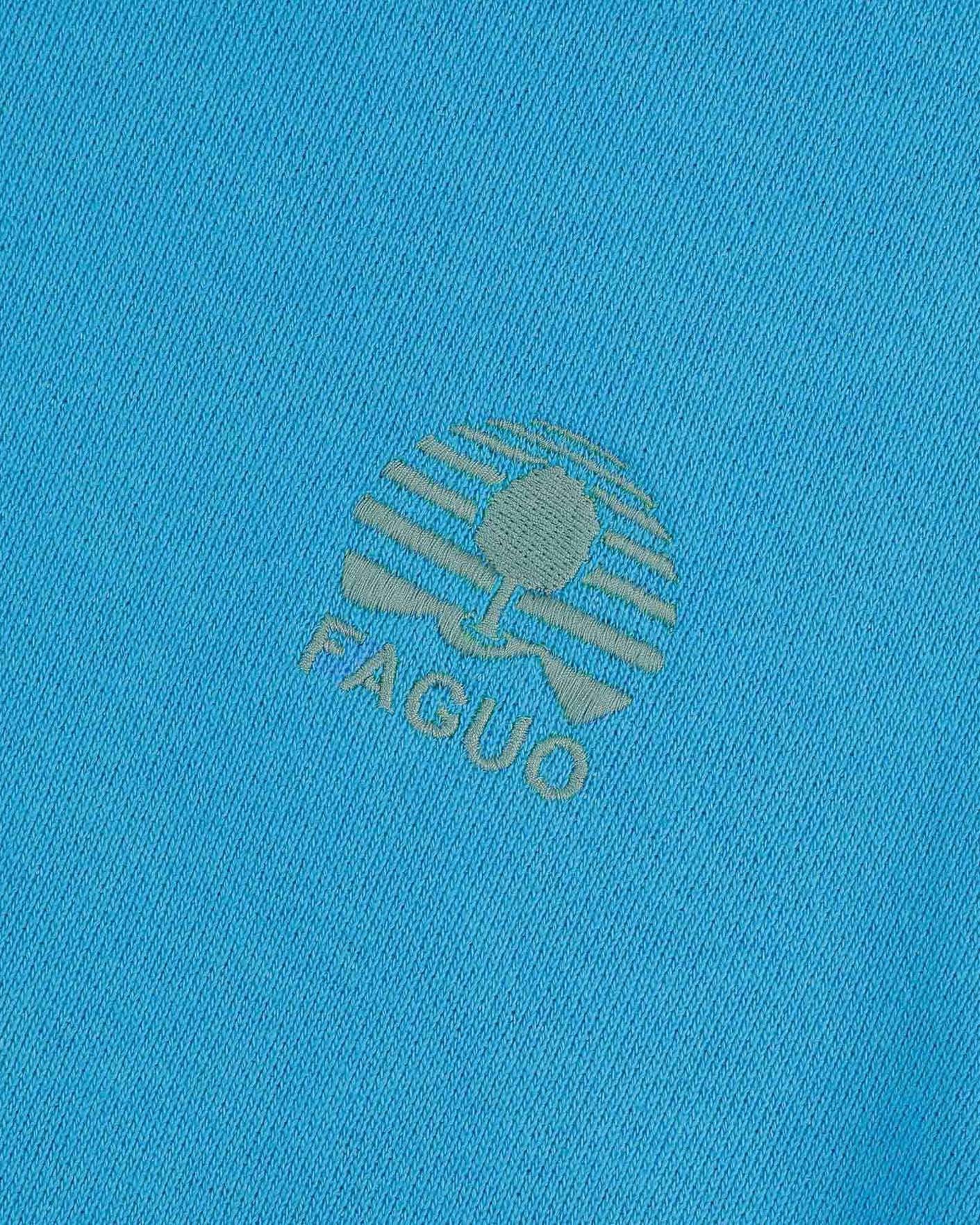 Sweat bleu azur broderie faguo outdoor