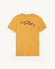 T-shirt ocre sérigraphie effet tampon