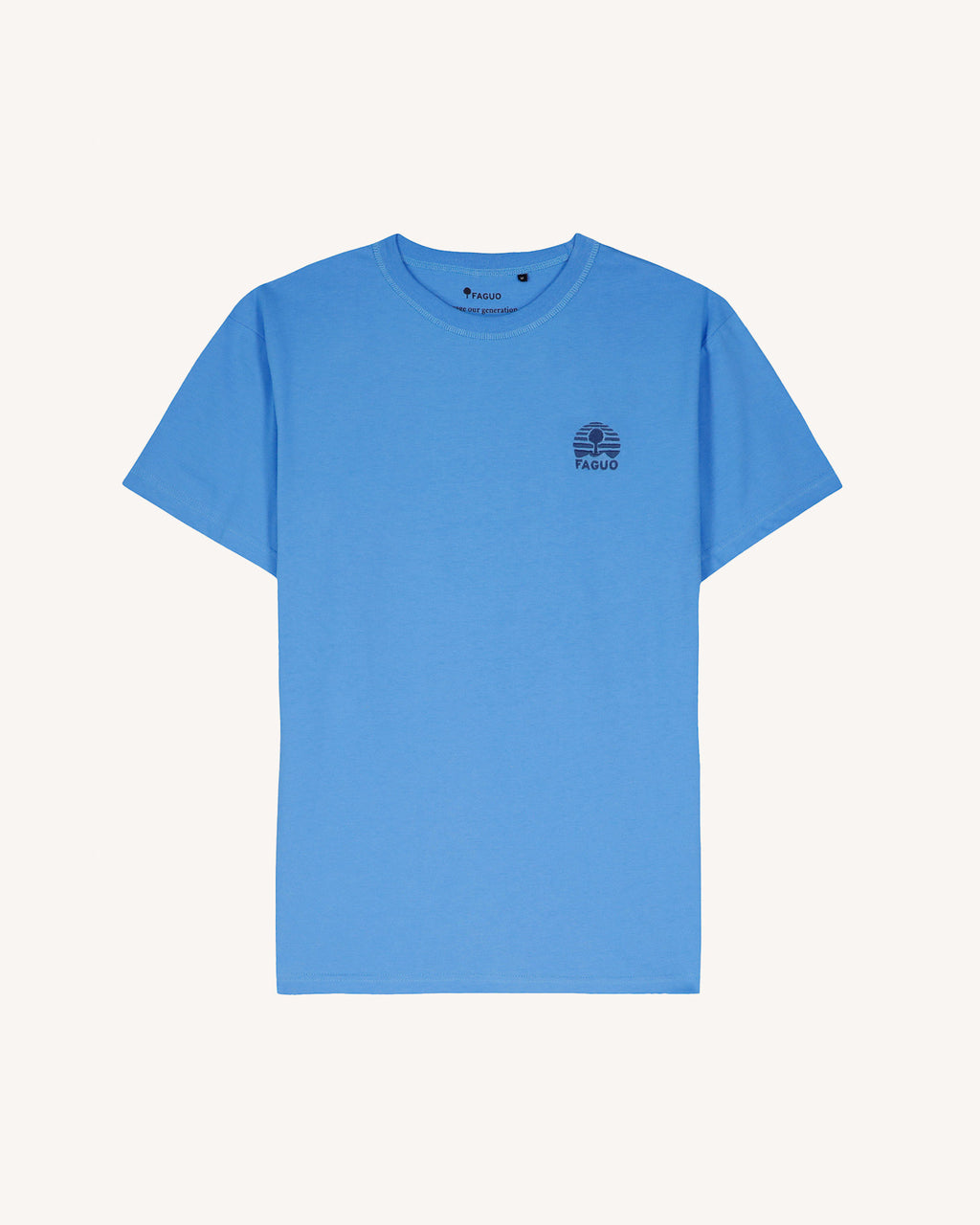 T-shirt bleu azur broderie faguo outdoor
