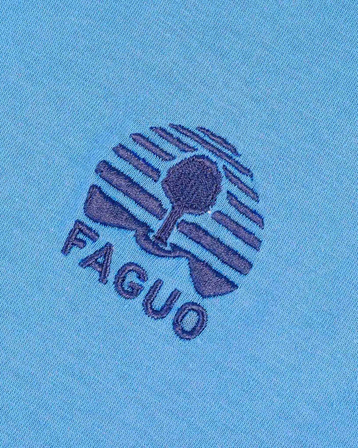 T-shirt bleu azur broderie faguo outdoor