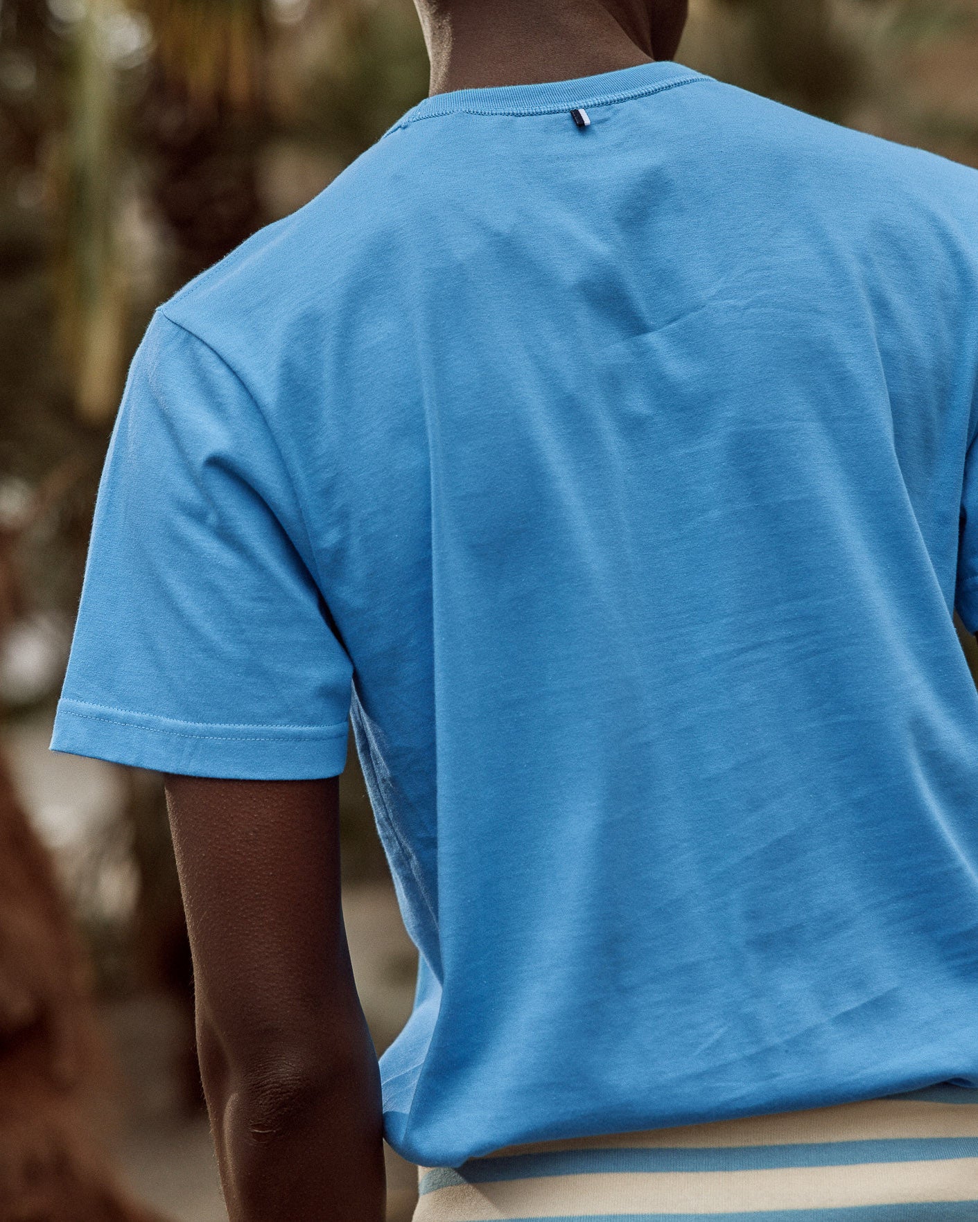 T-shirt bleu azur broderie faguo outdoor