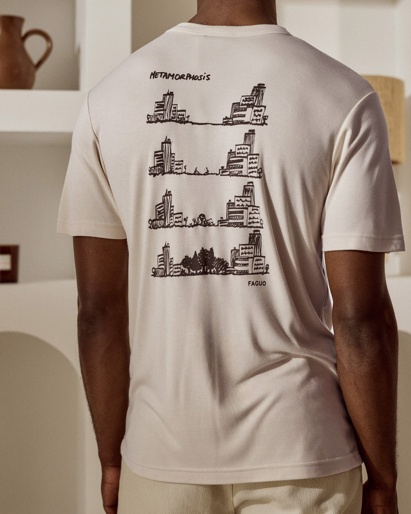 T-shirt écru City Forest