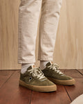 Khaki tennis shoes