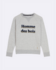 Sweat col rond gris chiné Homme des bois