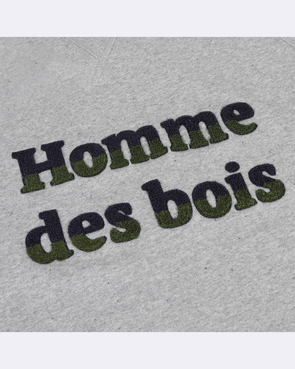 Sweat col rond gris chiné Homme des bois