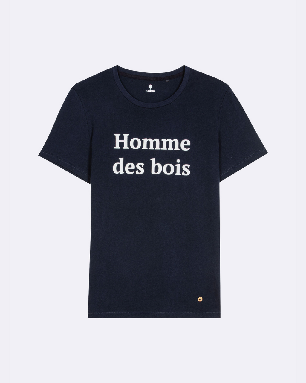 T-shirt col rond bleu marine Homme des bois