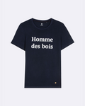 T-shirt col rond bleu marine Homme des bois