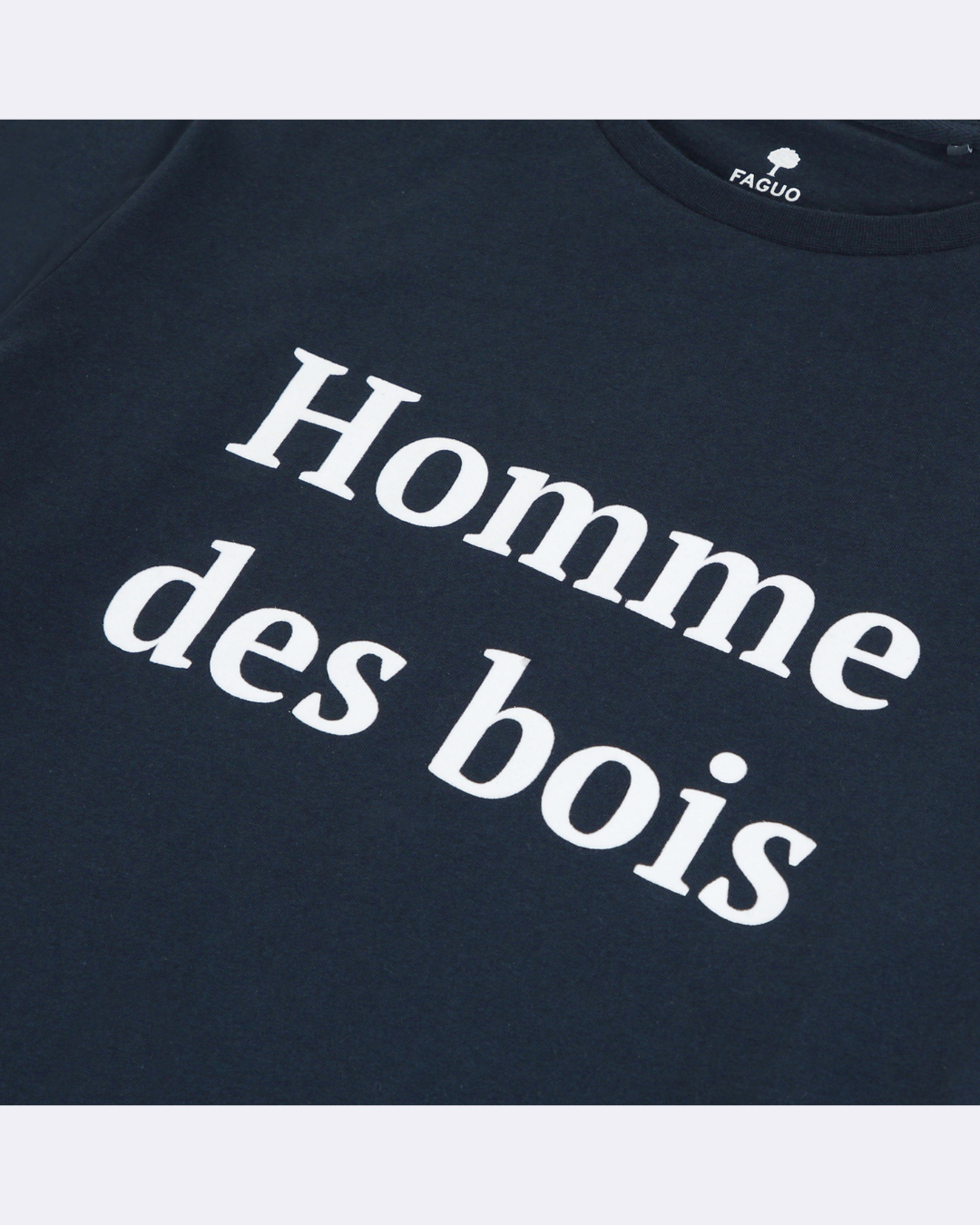 T-shirt col rond bleu marine Homme des bois