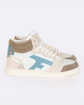 Baskets blanches & marron clair
