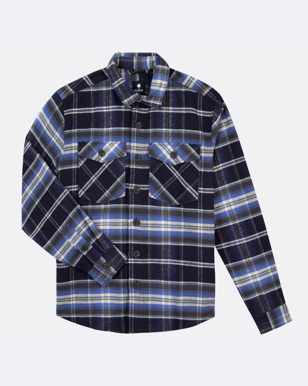 Dark blue & white overshirt