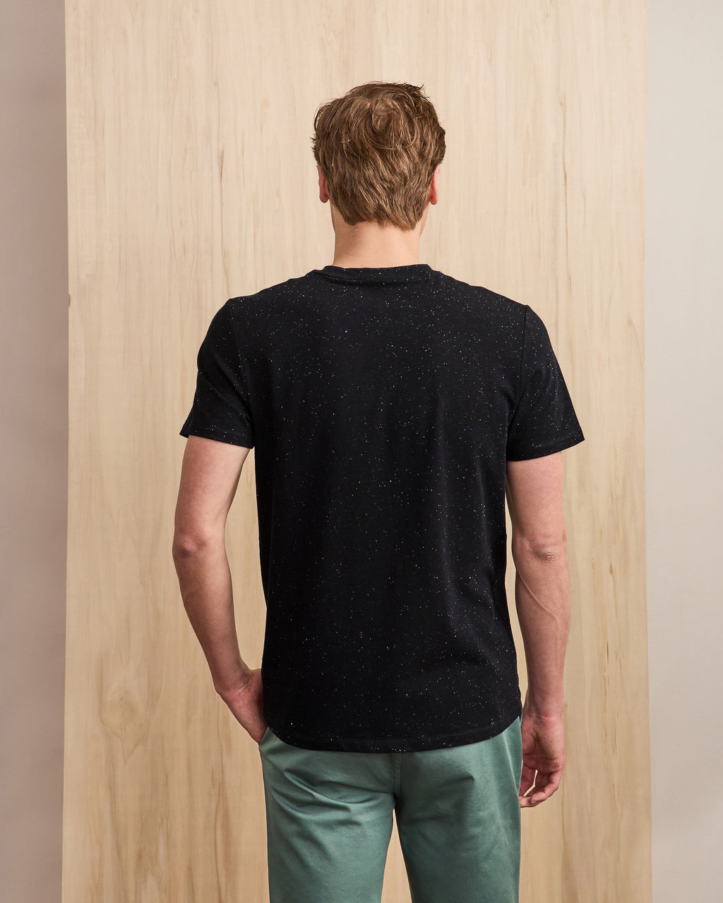 Navy blue & ecru T-shirt