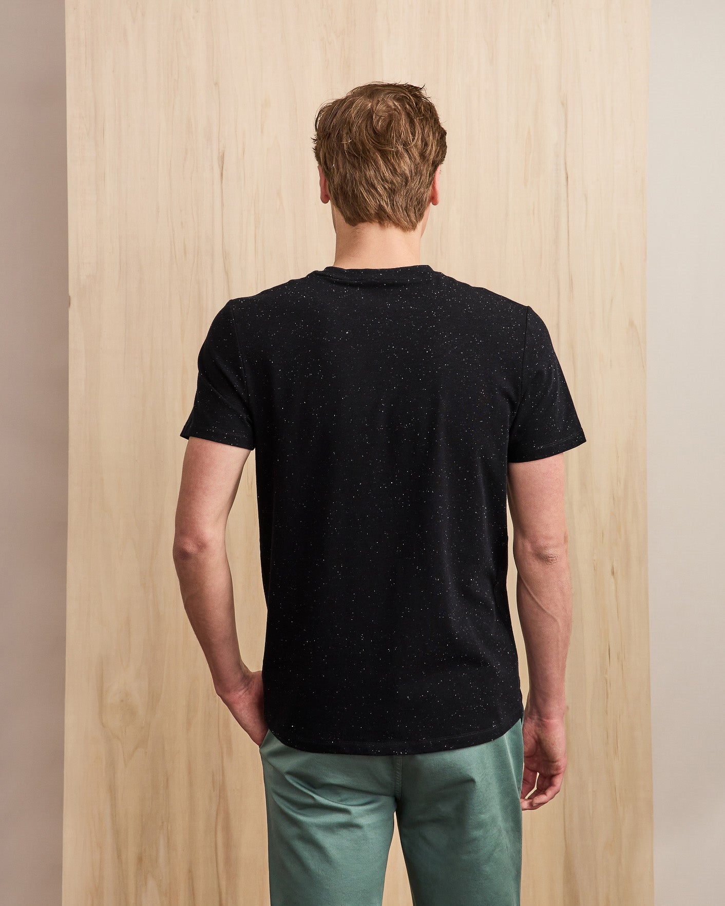 Navy blue & ecru T-shirt