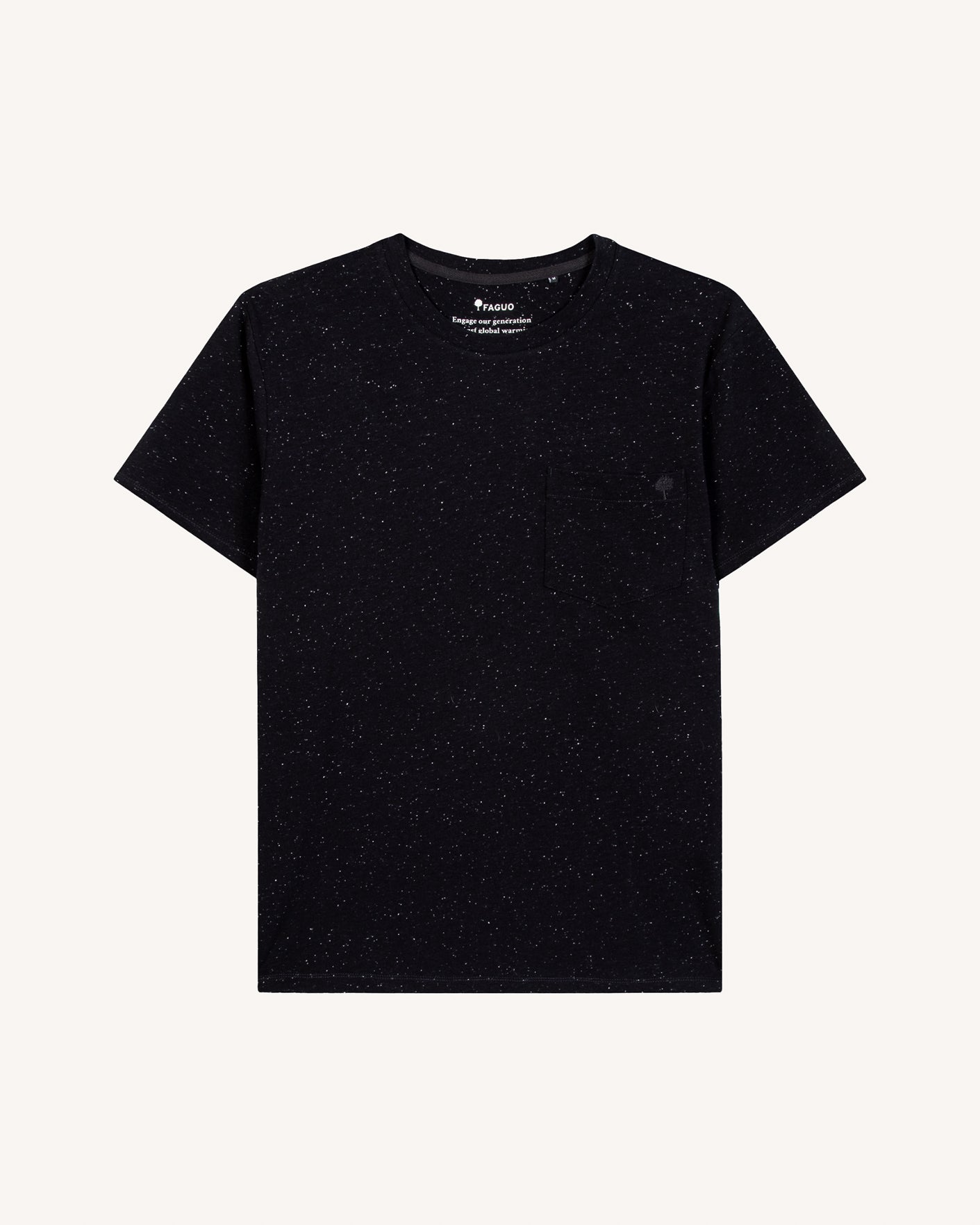 Navy blue & ecru T-shirt