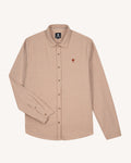 Chemise crème & beige clair broderie arbre