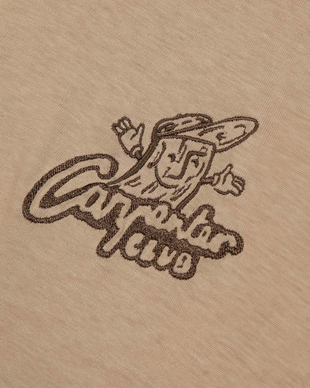 Beige T-shirt "carpenter club" embroidery