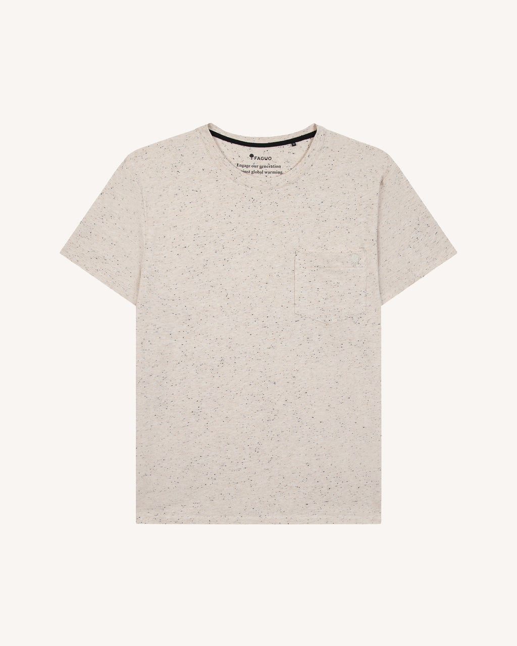 T-shirt écru & bleu marine 