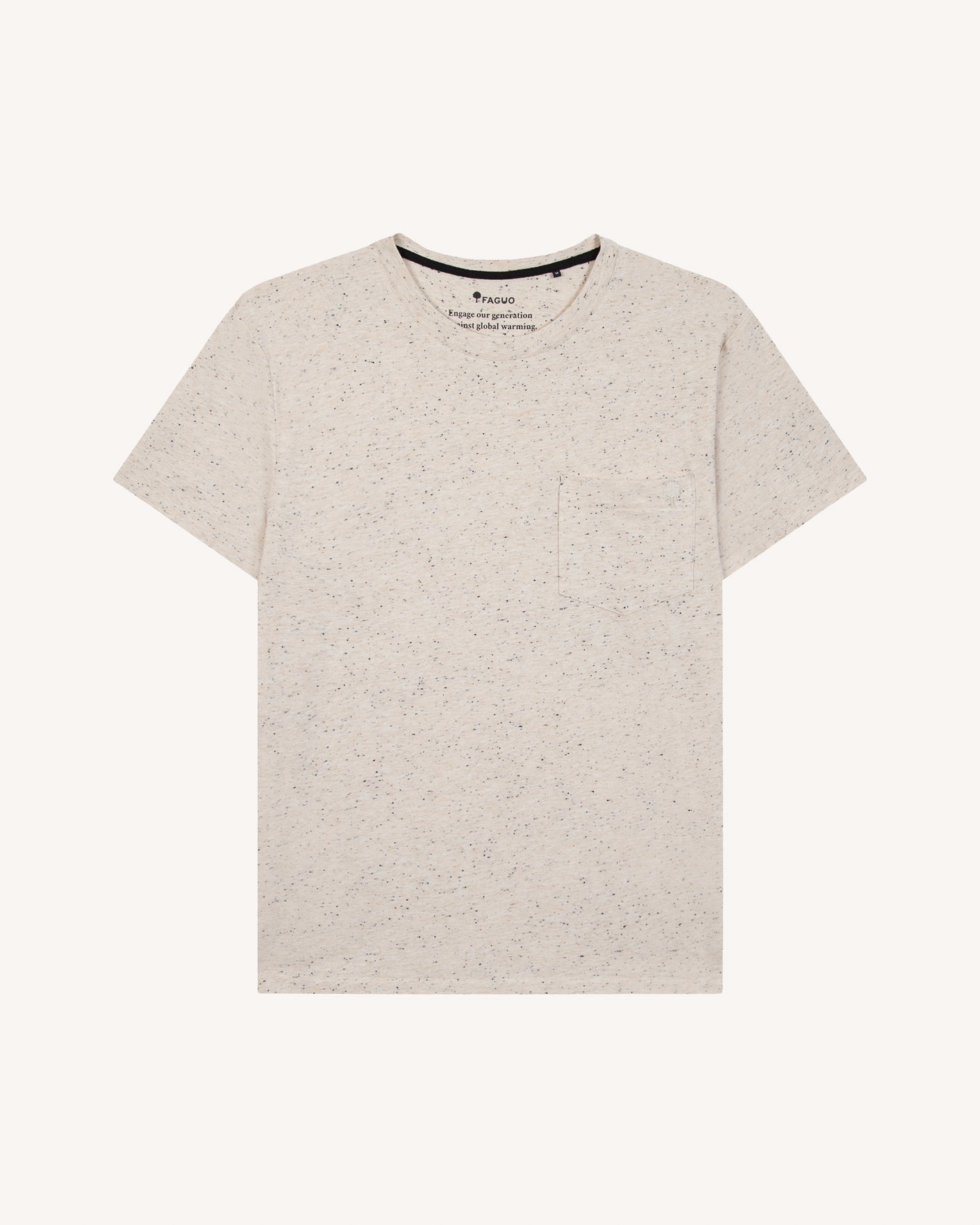 T-shirt écru & bleu marine 