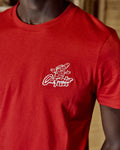 Dark red T-shirt "carpenter club" embroidery