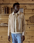 Veste beige col en sherpa