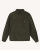 Dark olive green zipped high-neck sweatshirt