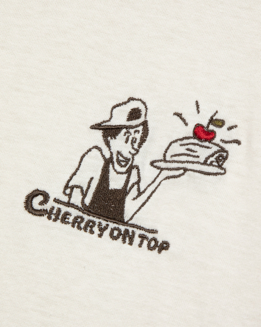 T-shirt écru "cherry on top"