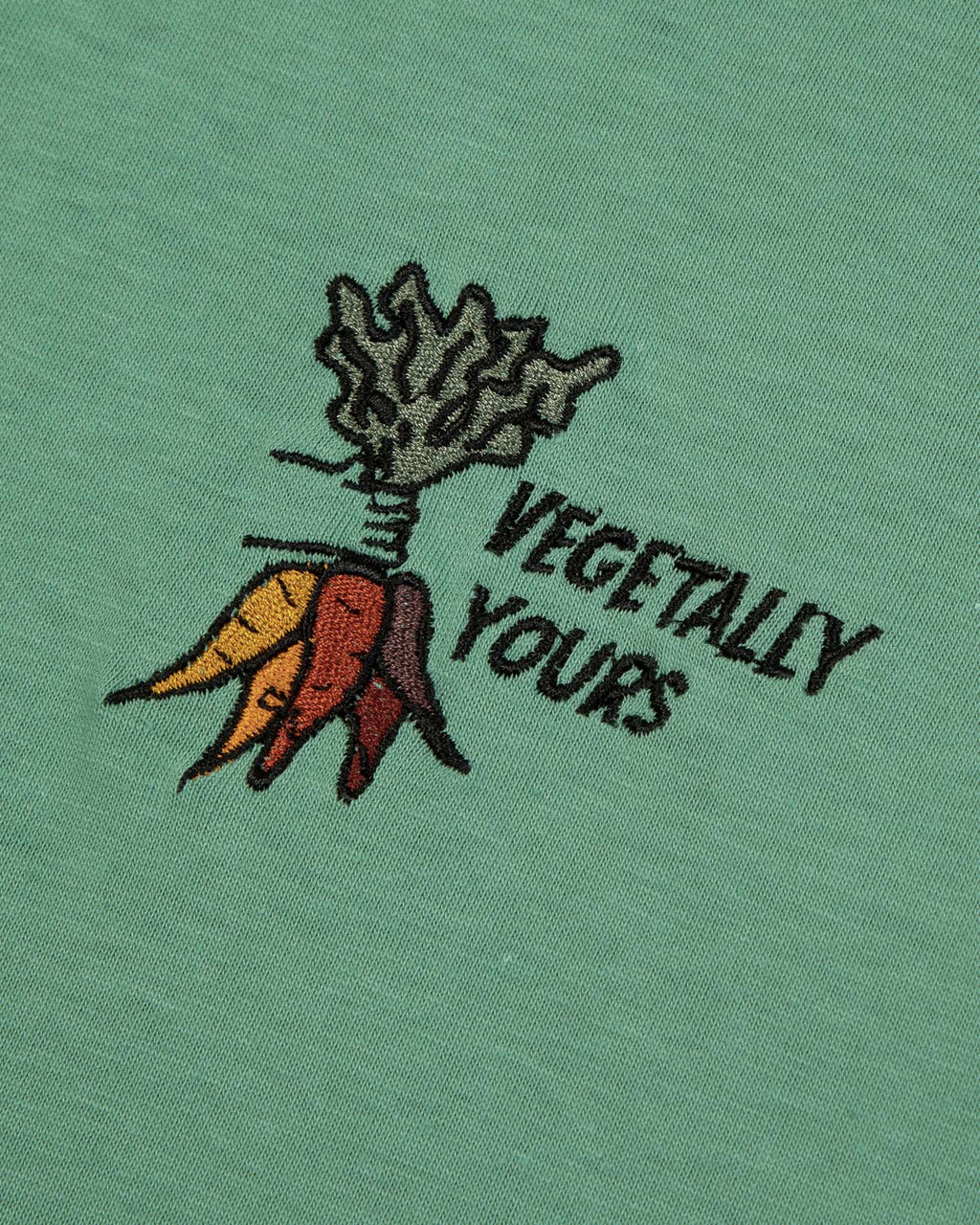 T-shirt vert menthe "vegetally yours"